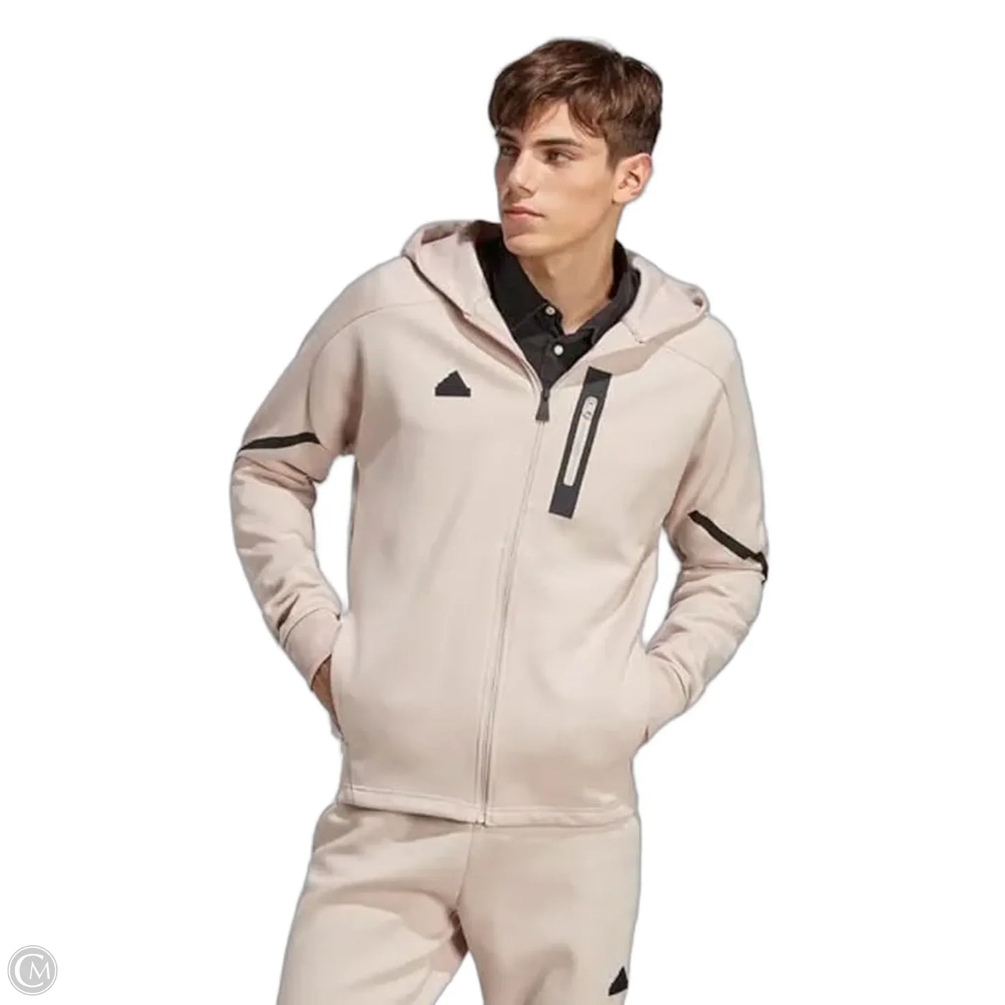 Sweatshirt Hoodie By Adidas In Tan, Size: 2x