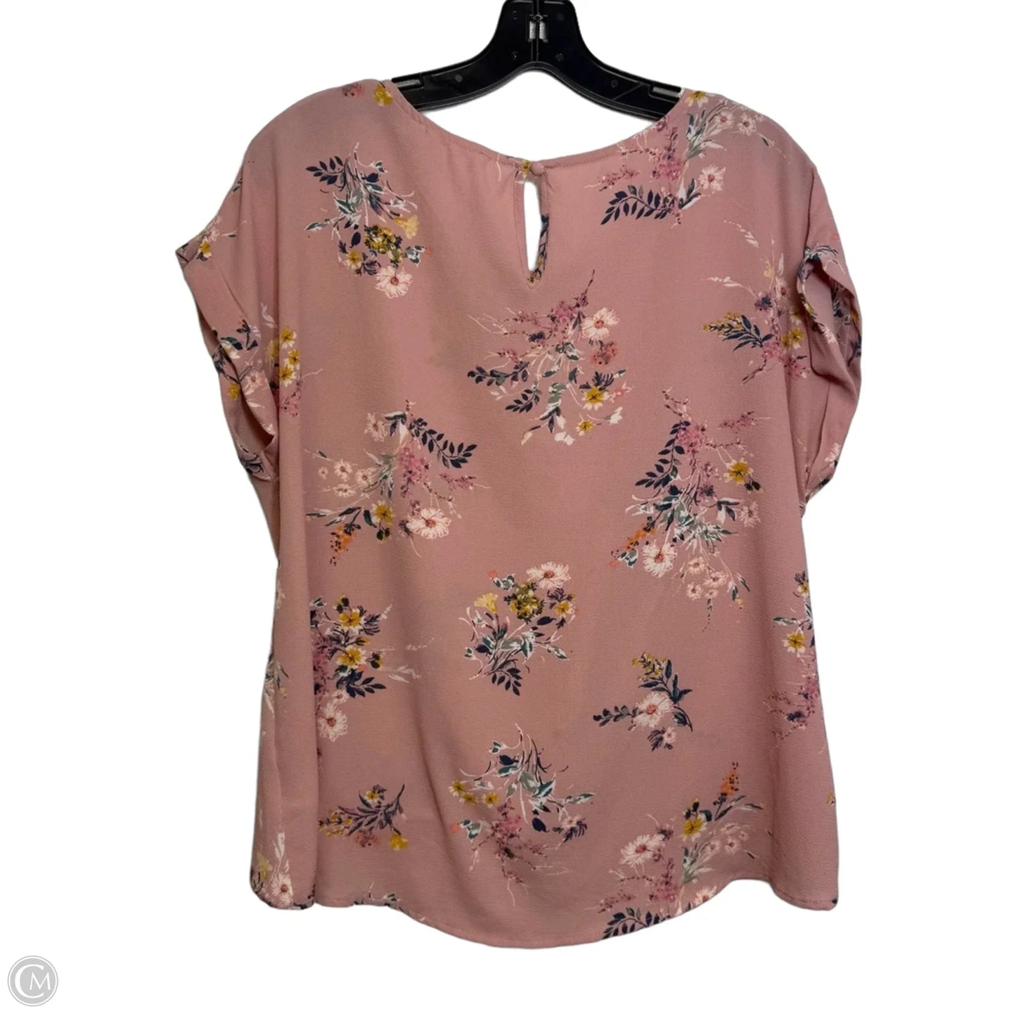 Top Short Sleeve By Pink Rose In Floral Print, Size: Xl