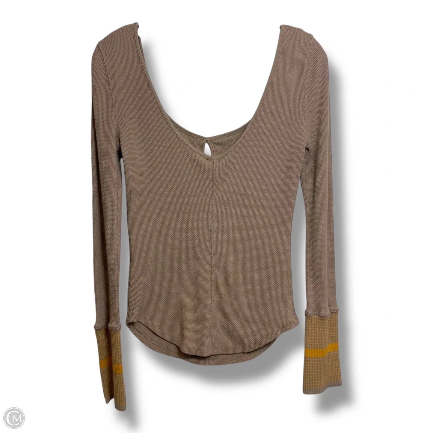 Top Long Sleeve Basic By Free People In Tan, Size: Xs