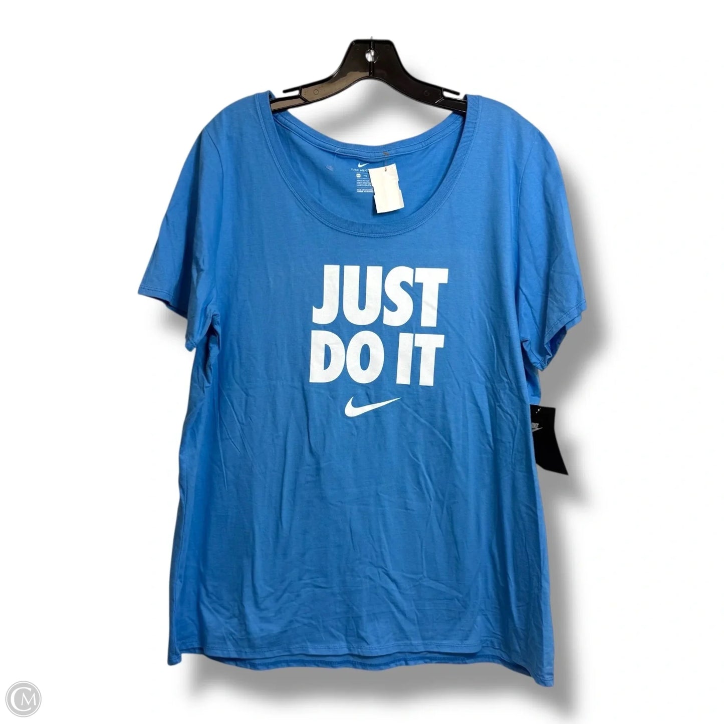 Athletic Top Short Sleeve By Nike Apparel In Blue, Size: Xxl