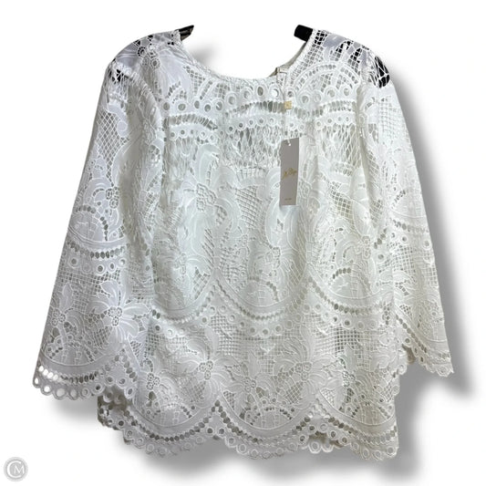 Top Long Sleeve Designer By Lilly Pulitzer In White, Size: 4