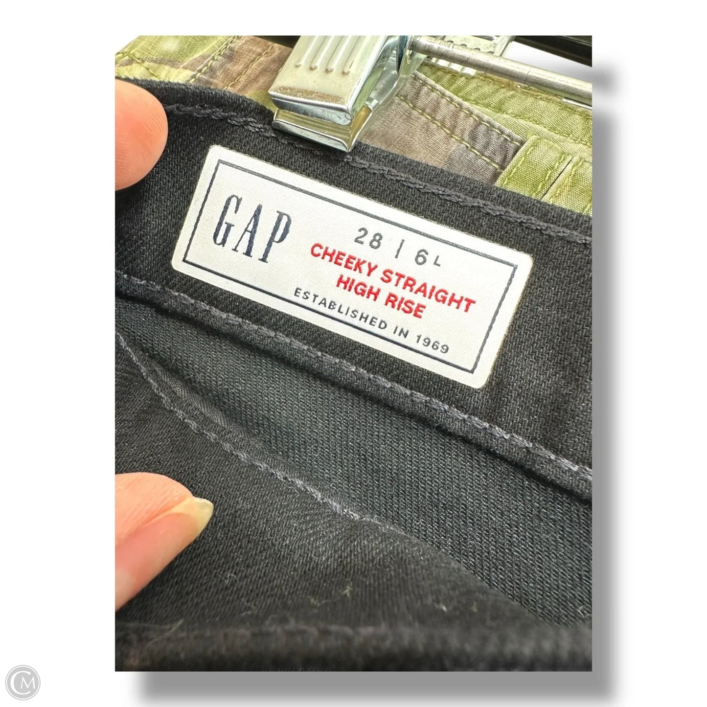 Jeans cheeky Straight high rise By Gap In Black, Size: 6