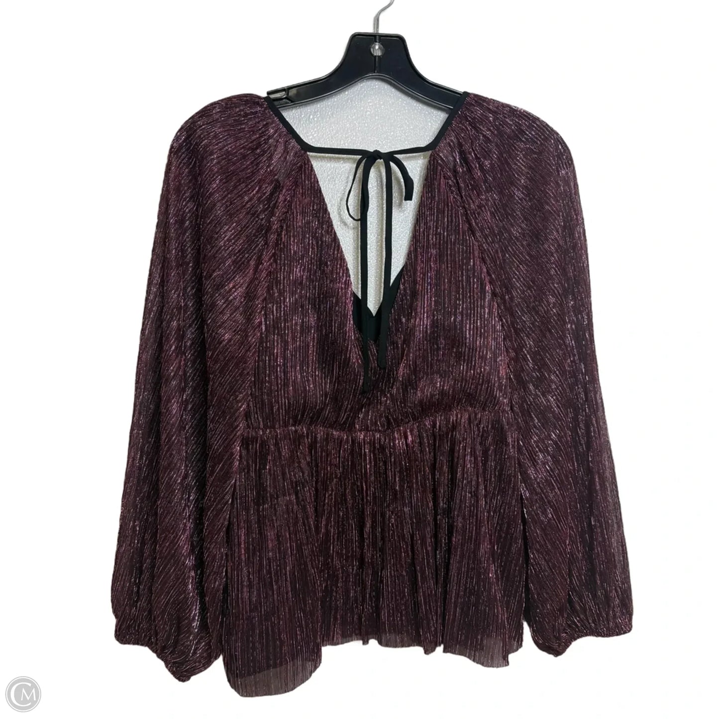 Top Long Sleeve By Express In Purple, Size: S