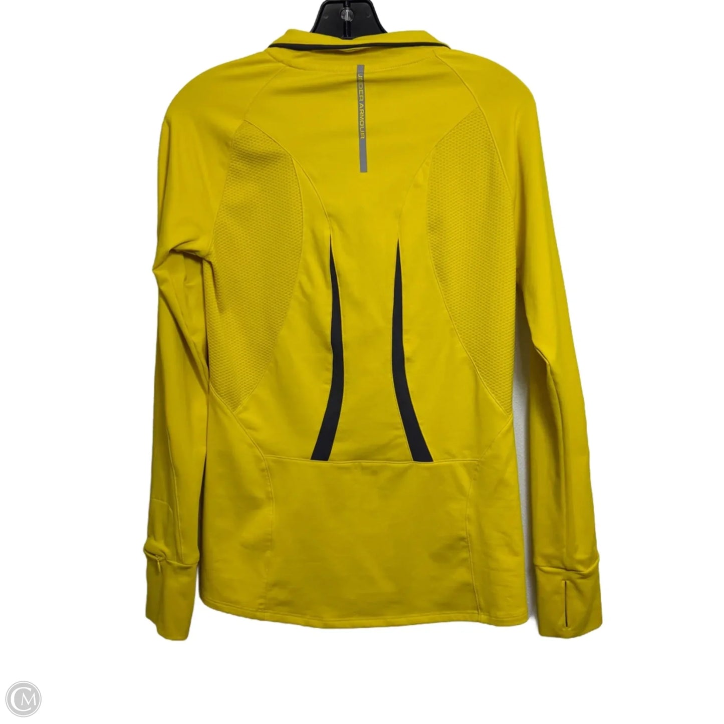 Athletic Top Long Sleeve Crewneck By Under Armour In Yellow, Size: M