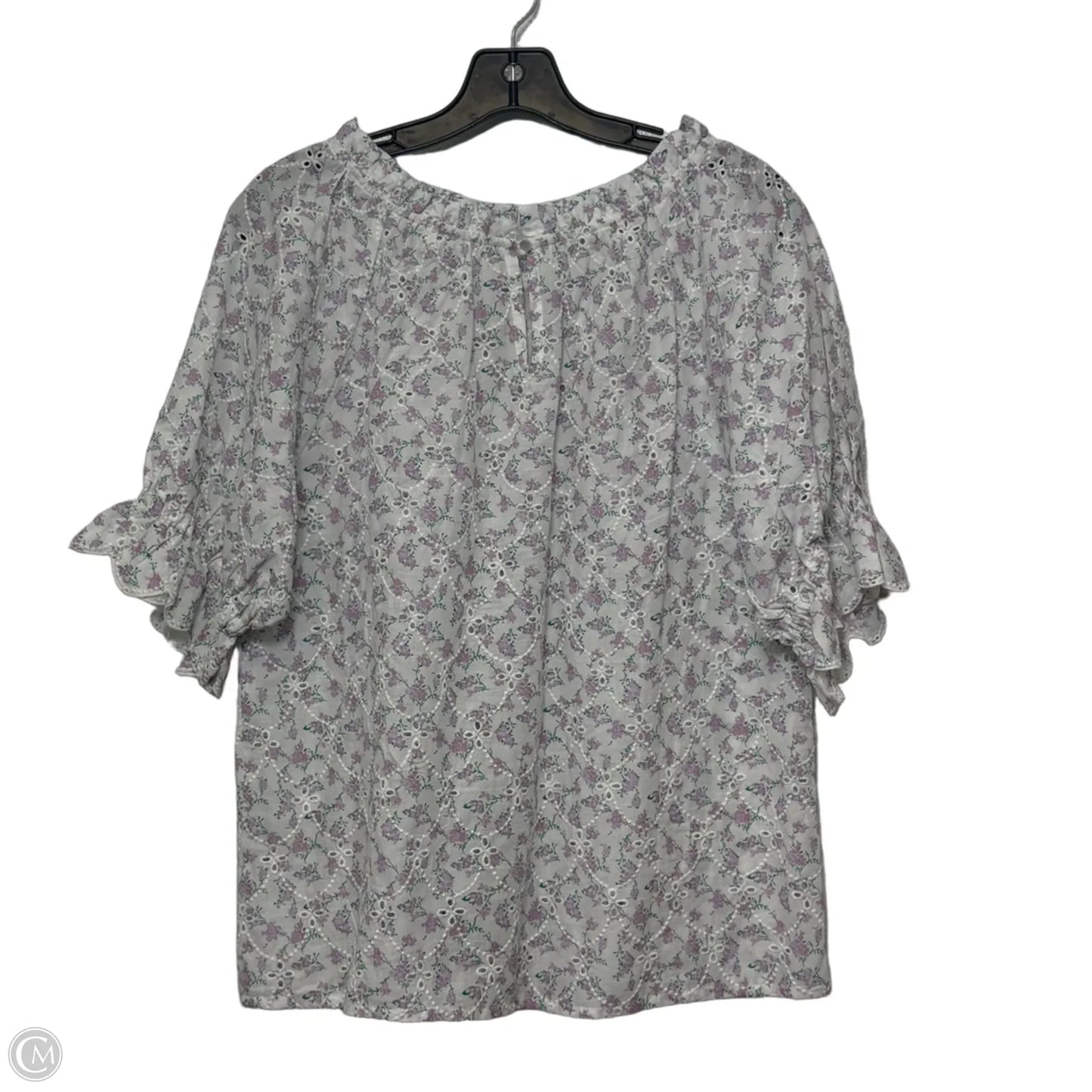 Top Short Sleeve Basic By Jennifer & Grace In Floral Print, Size: M