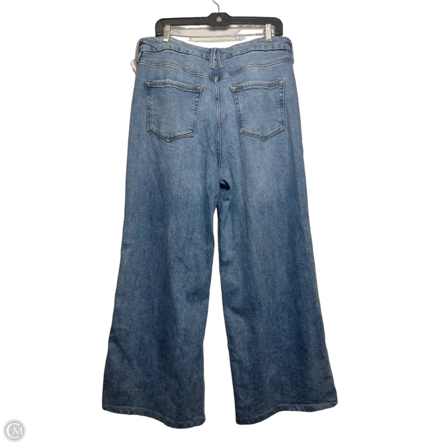 Jeans Straight By Good American In Blue Denim, Size: 16