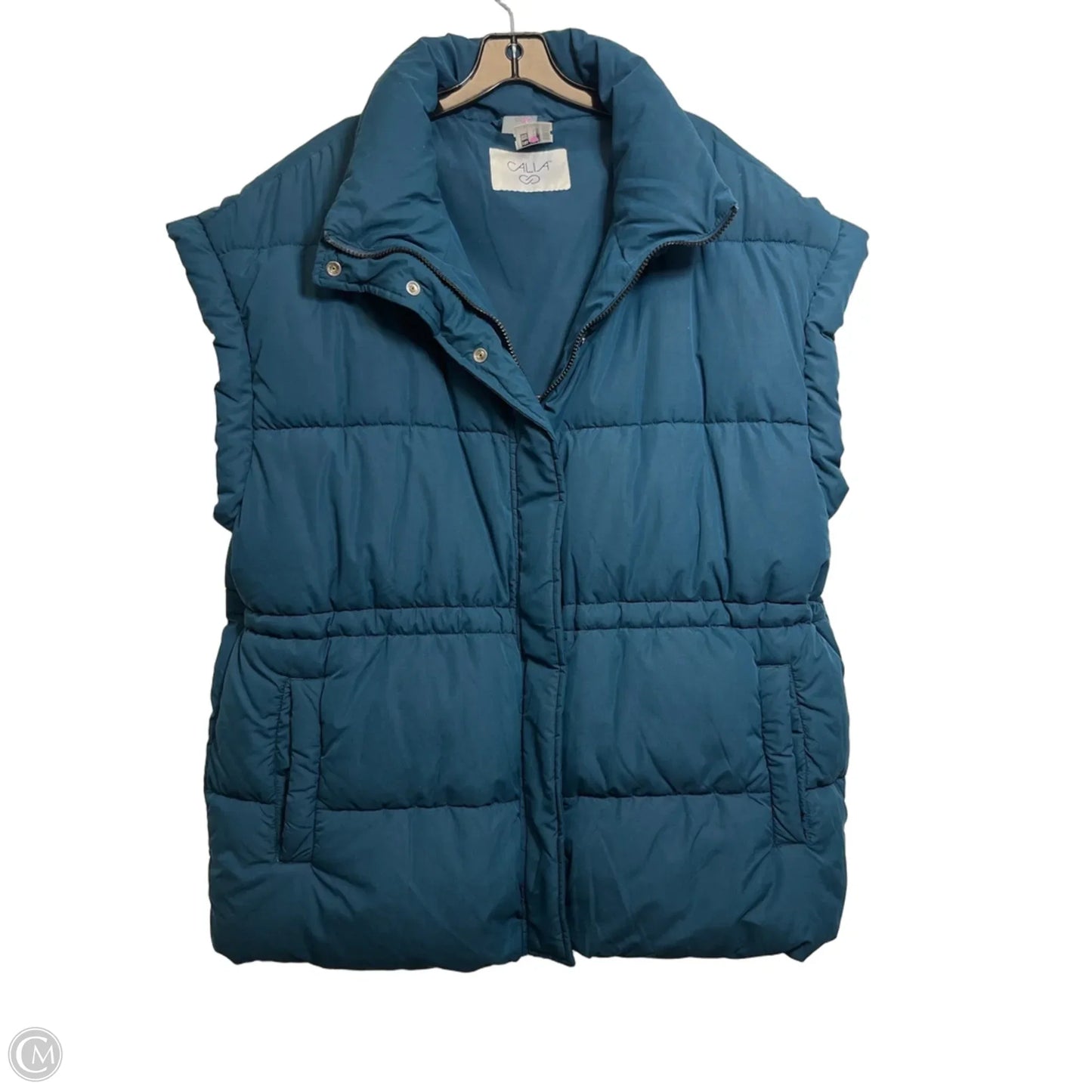 Vest Puffer & Quilted By Calia In Blue, Size: L