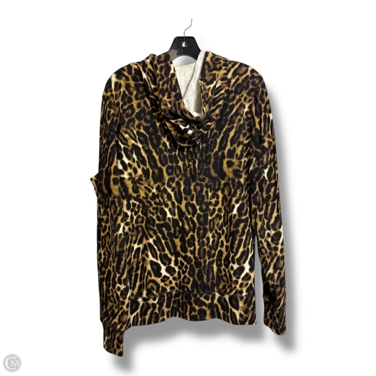 Sweatshirt Hoodie By Lucky Brand In Animal Print, Size: Xl