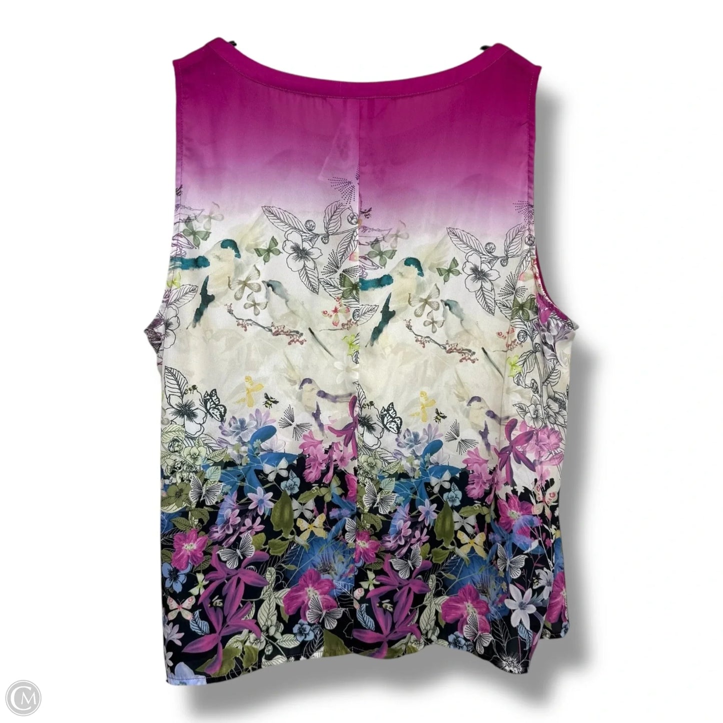 Top Sleeveless By Cj Banks In Floral Print, Size: 1x