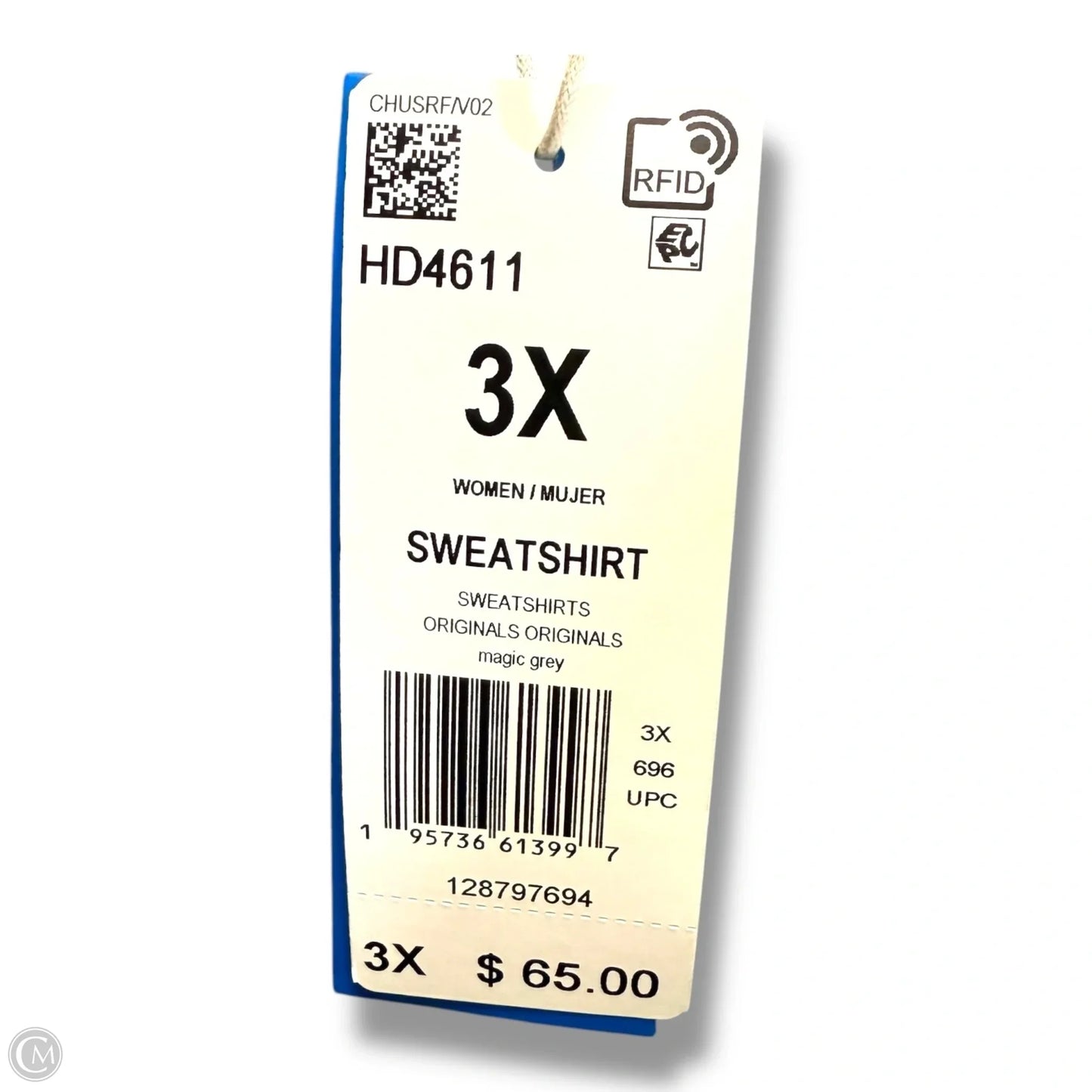 Sweatshirt Crewneck By Adidas In Blue, Size: 3x