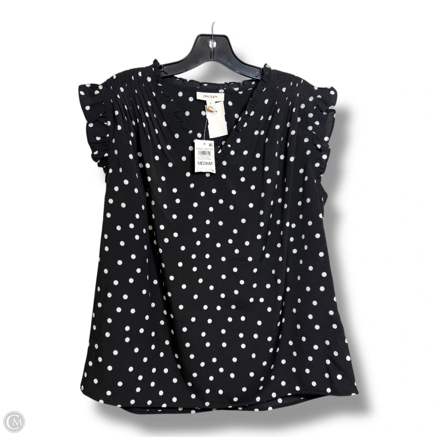 Top Sleeveless By Clothes Mentor In Polkadot Pattern, Size: M