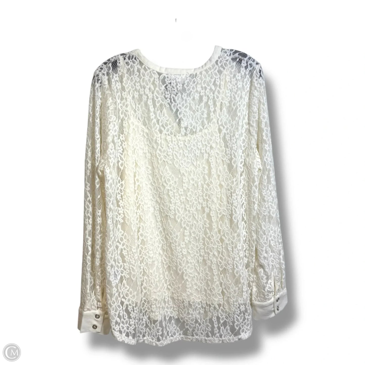 Top Long Sleeve By Cupio In White, Size: L