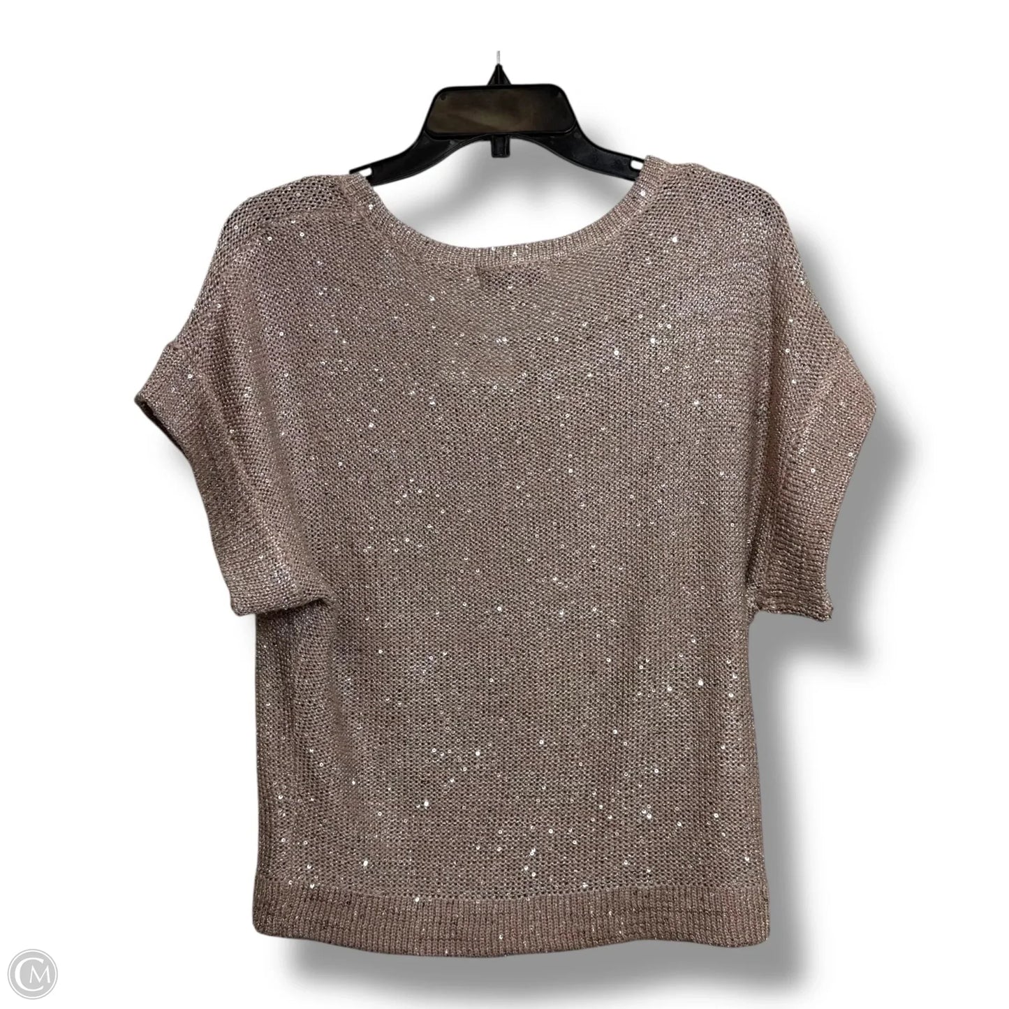 Sweater Short Sleeve By Wdny In Pink, Size: L
