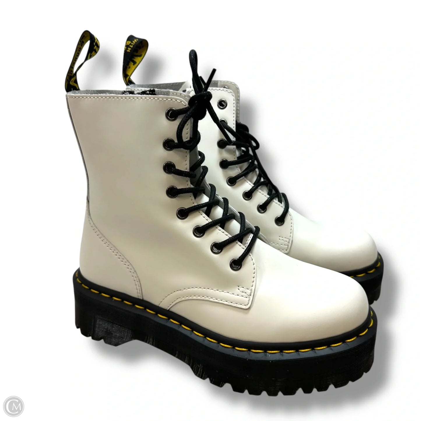 Boots Combat By Dr Martens In White, Size: 8