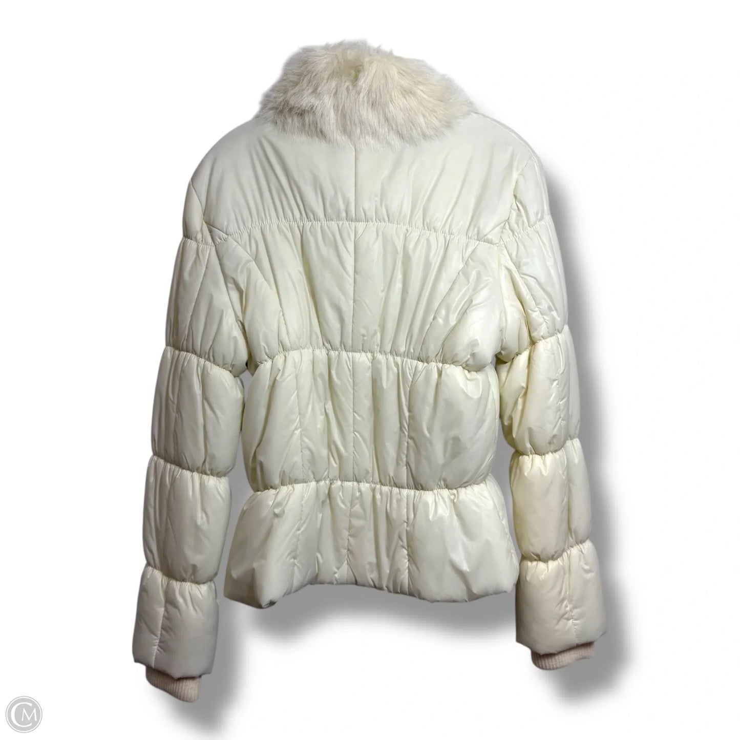 Coat Puffer & Quilted By New York And Co In Ivory, Size: M