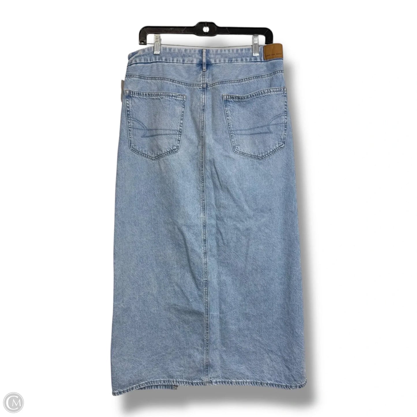 Skirt Midi By American Eagle In Blue Denim, Size: 14