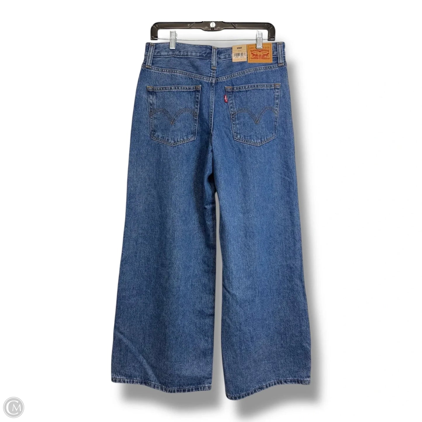 Jeans baggy Wide Leg By Levis In Blue Denim, Size: 8