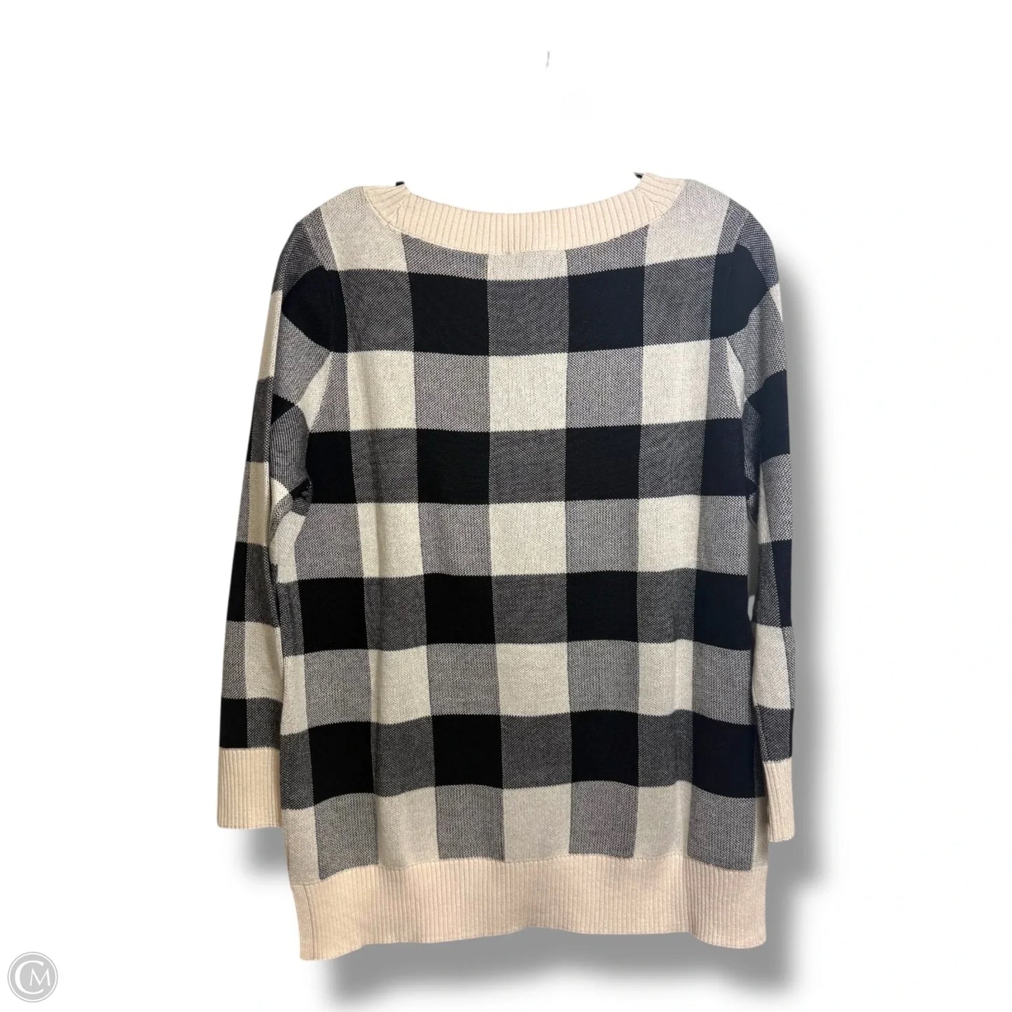 Sweater By Loft In Checkered Pattern, Size: L