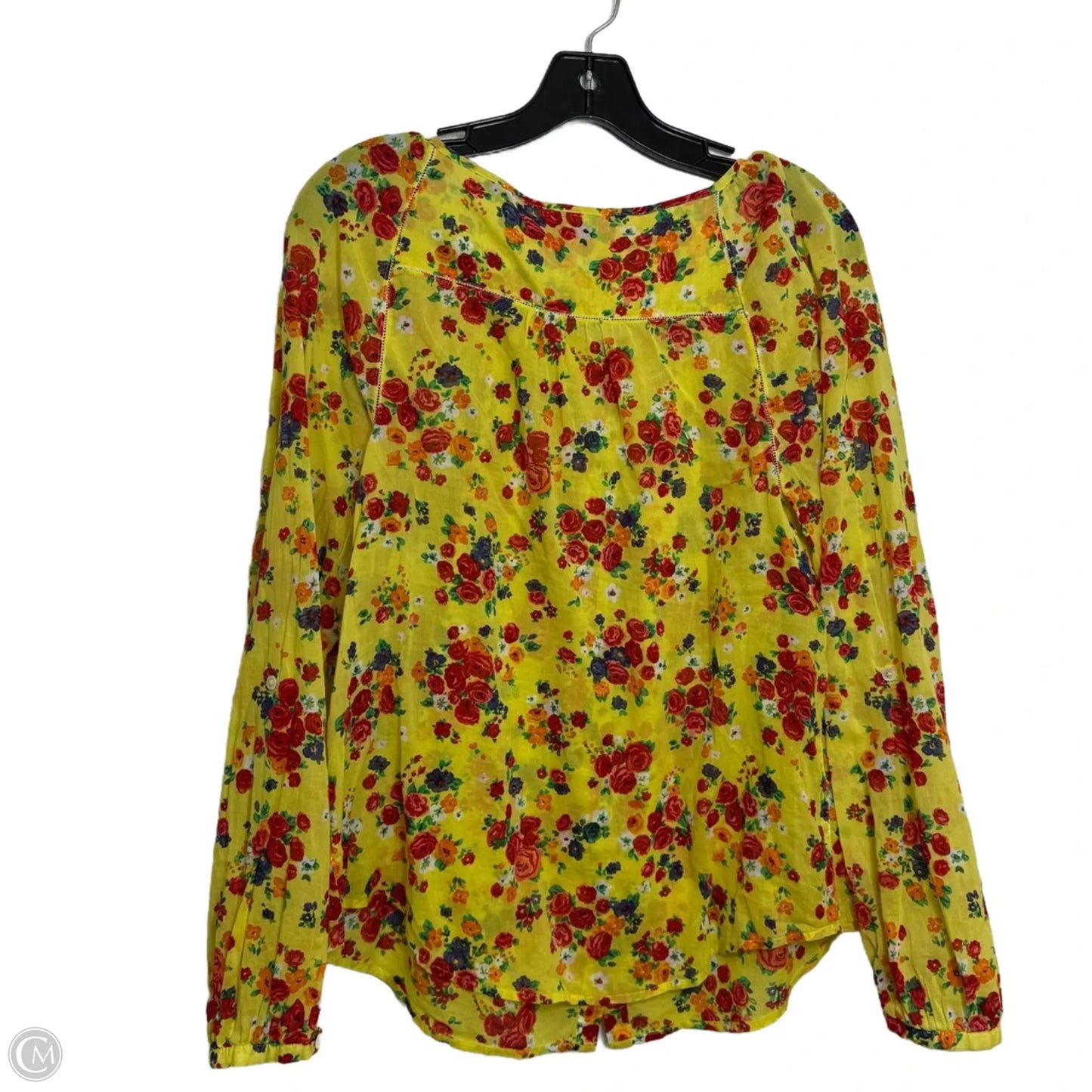 Top Long Sleeve By Maeve In Yellow, Size: M