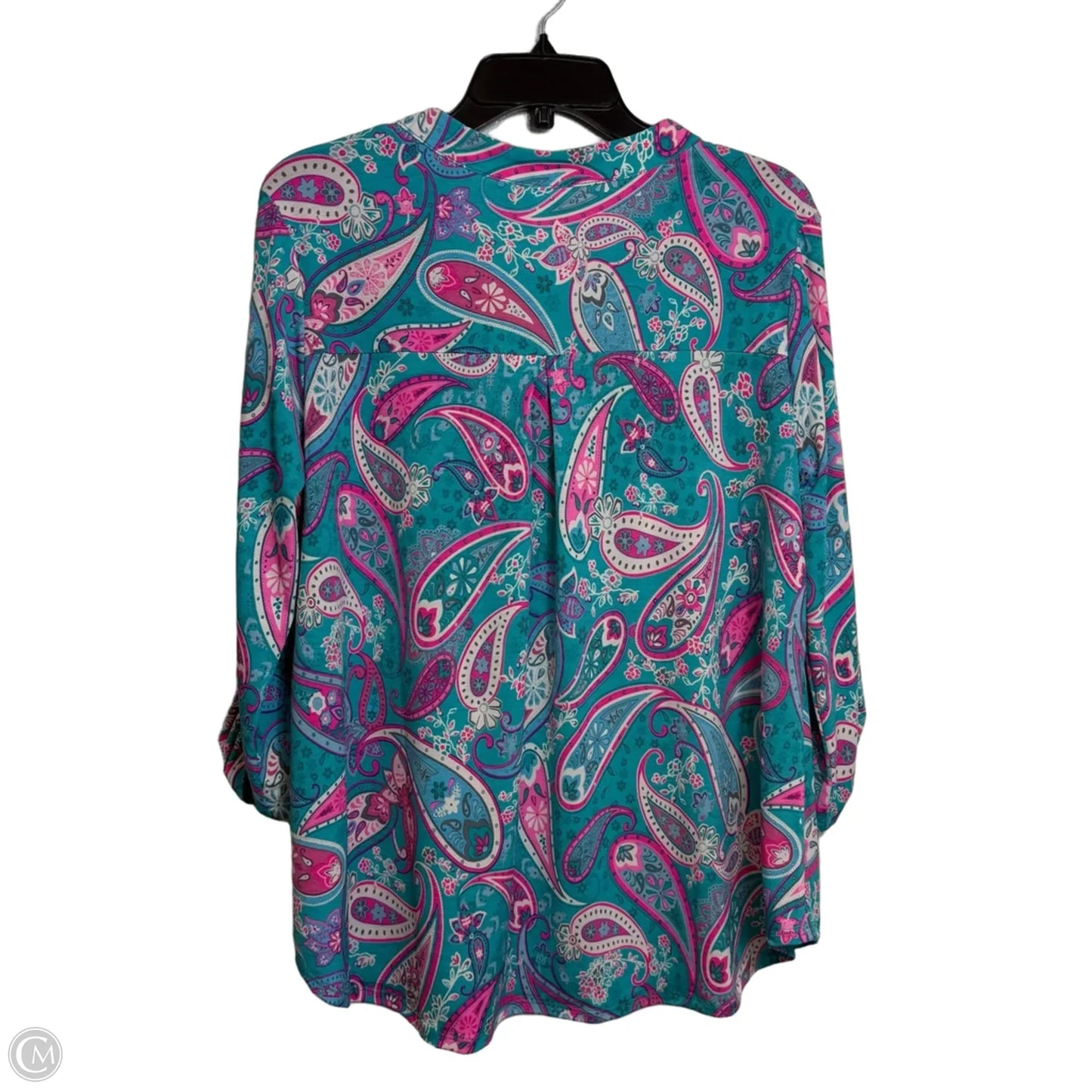 Top Long Sleeve By Dear Scarlett In Paisley Print, Size: L