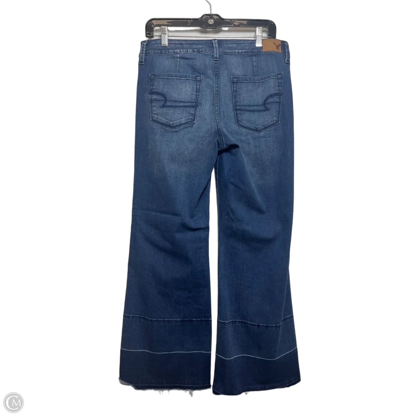 Jeans Wide Leg By American Eagle In Blue Denim, Size: 10