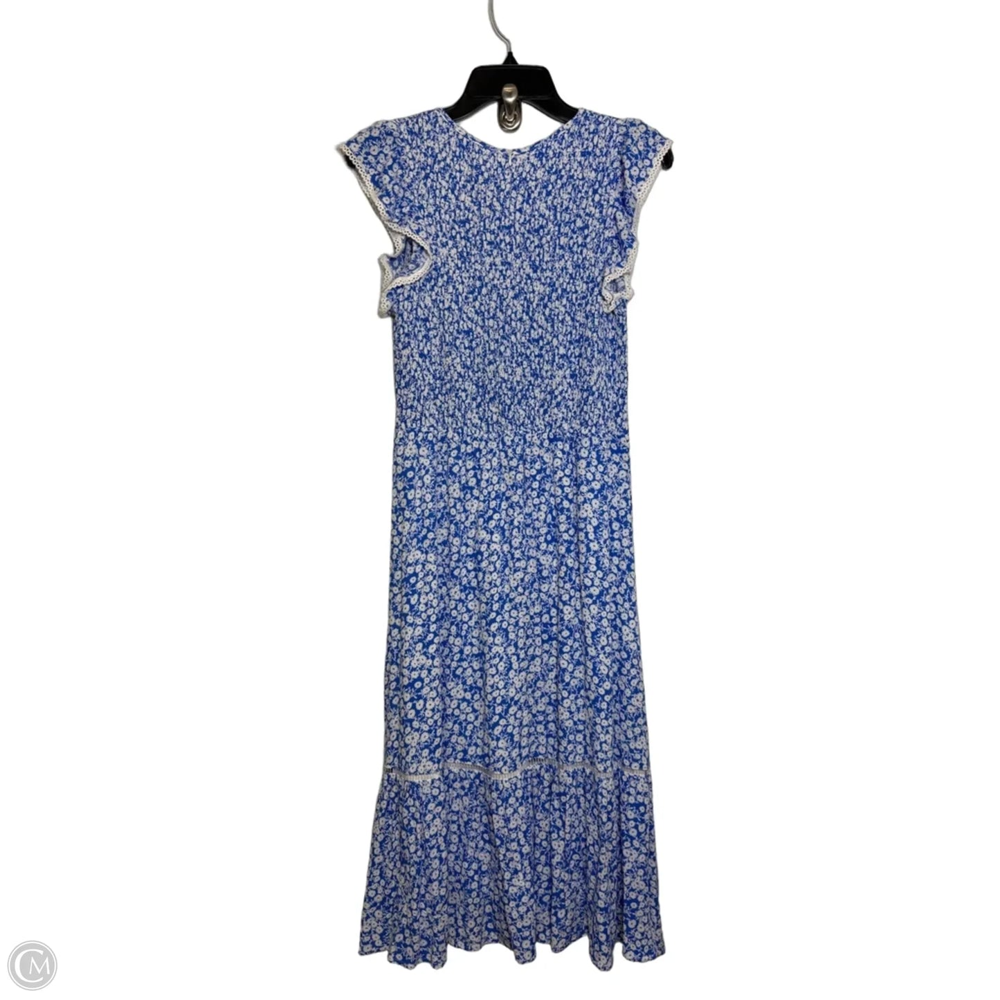 Dress Casual Maxi By Clothes Mentor In Blue & White, Size: M