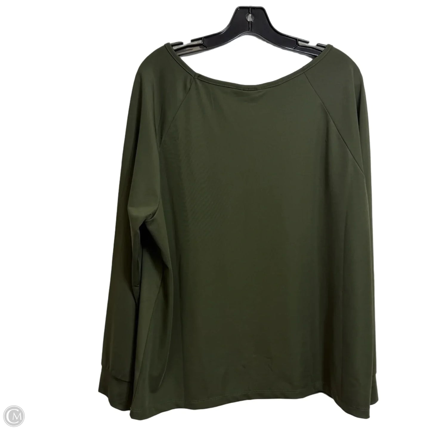 Top Long Sleeve By Ashley Stewart In Green, Size: Xl