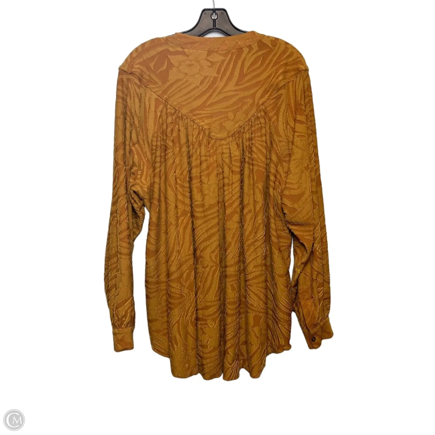 Top Long Sleeve By Free People In Gold, Size: M