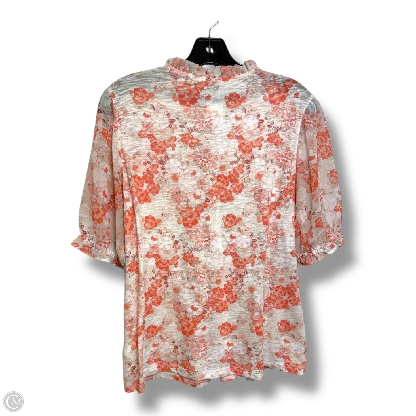 Top Short Sleeve By Lucky Brand In Coral, Size: M