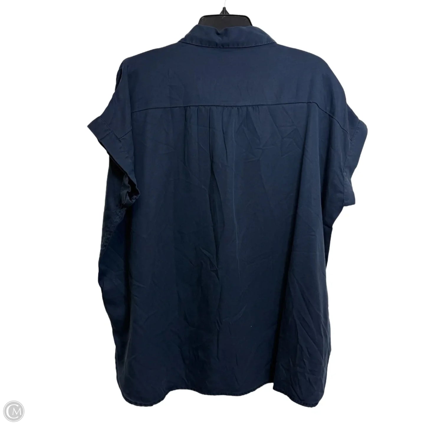 Top Short Sleeve By Quince In Navy, Size: Xl