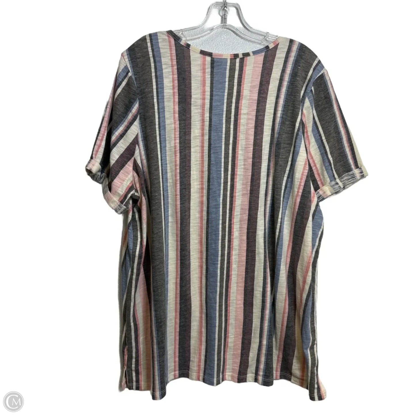 Top Short Sleeve By Lane Bryant In Striped Pattern, Size: 1x