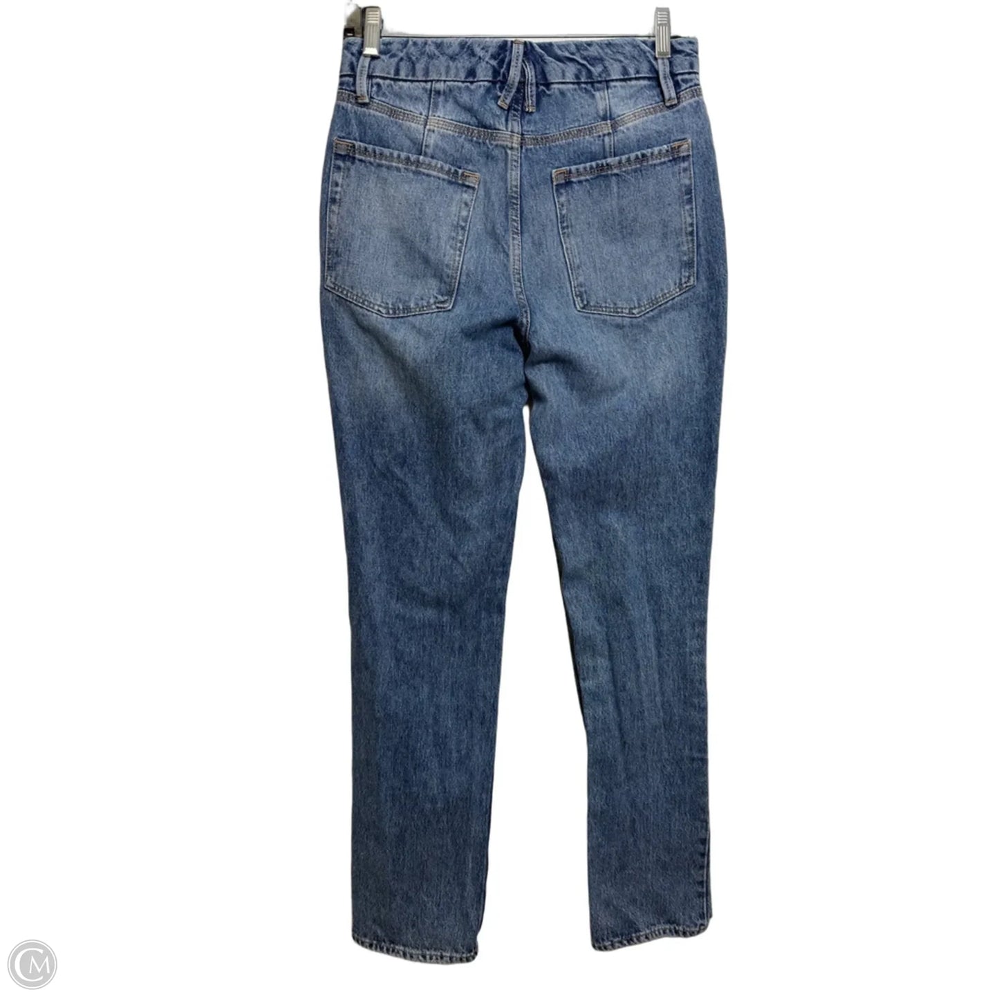 Jeans Straight By Good American In Blue Denim, Size: 4