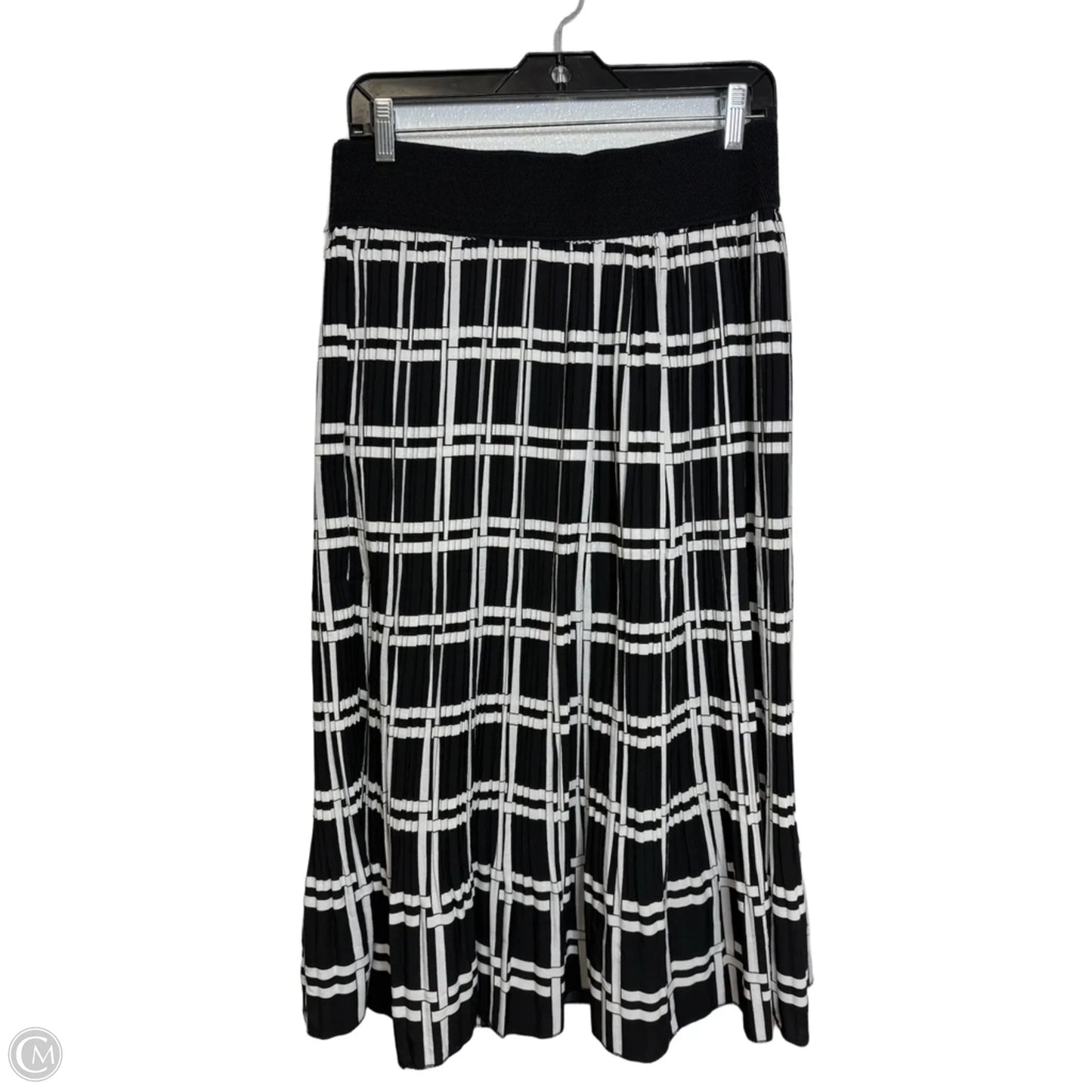Skirt Midi By Clothes Mentor In Black & White, Size: L