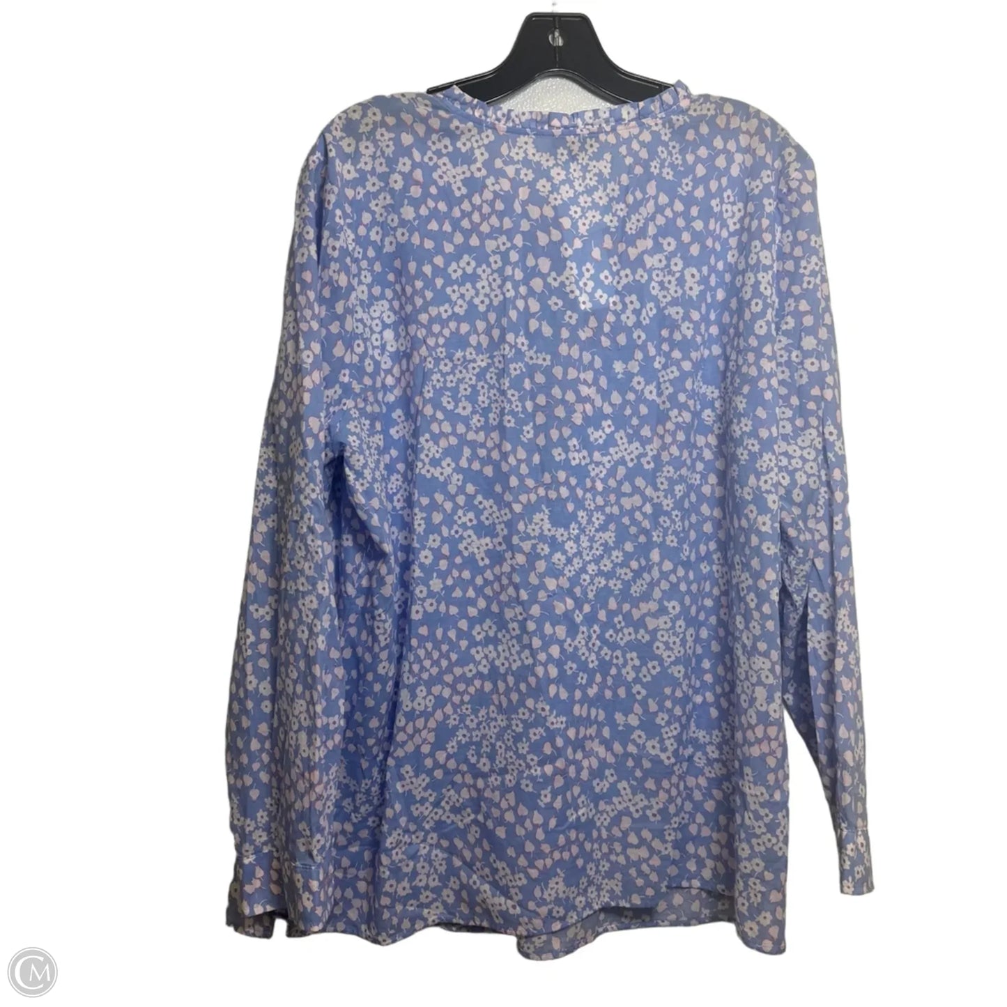 Top Long Sleeve By Talbots In Blue, Size: Xl