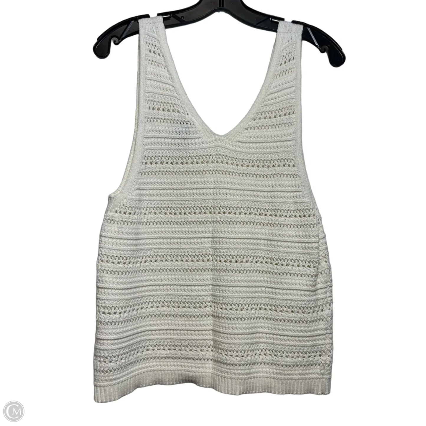 Top Sleeveless By Gap In Ivory, Size: M
