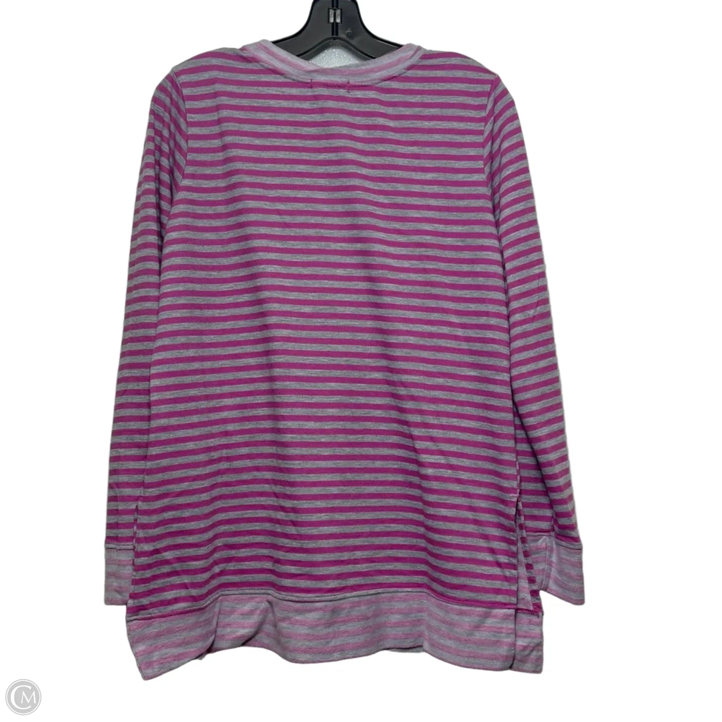 Top Long Sleeve By Fresh Produce In Grey & Purple, Size: M