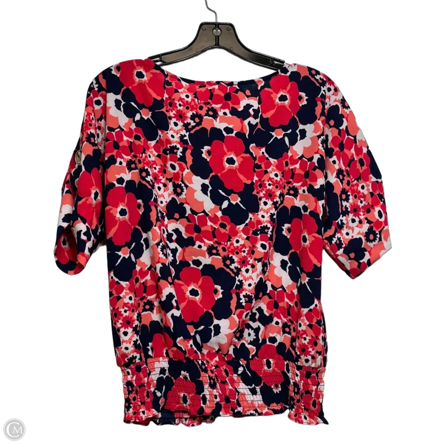 Top Short Sleeve By Michael By Michael Kors In Floral Print, Size: S