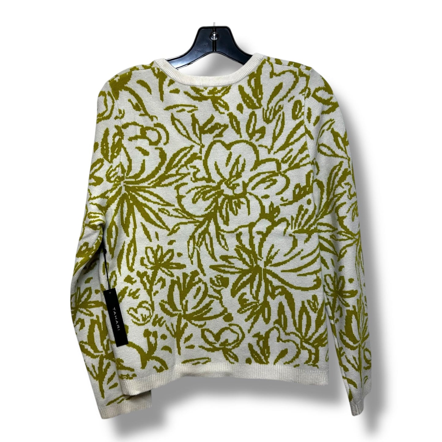 Sweater By Tahari By Arthur Levine In Floral Print, Size: L