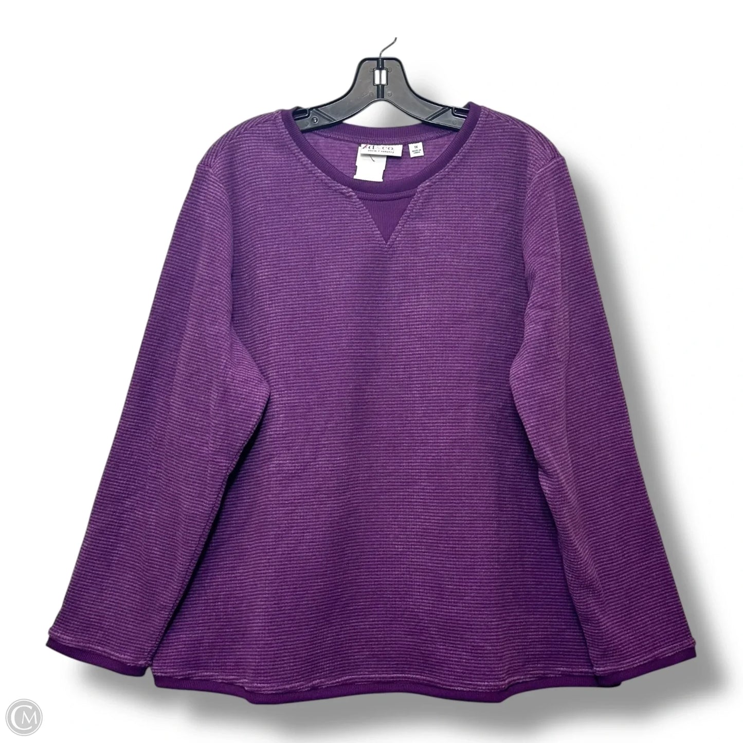 Top Long Sleeve By Denim And Company In Multi-colored, Size: 1x