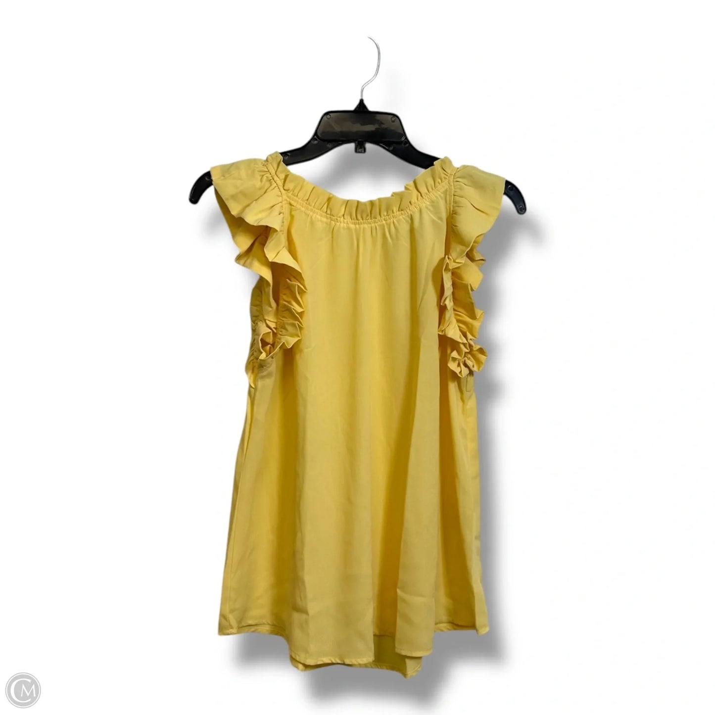 Top Short Sleeve By Blu Pepper In Yellow, Size: M