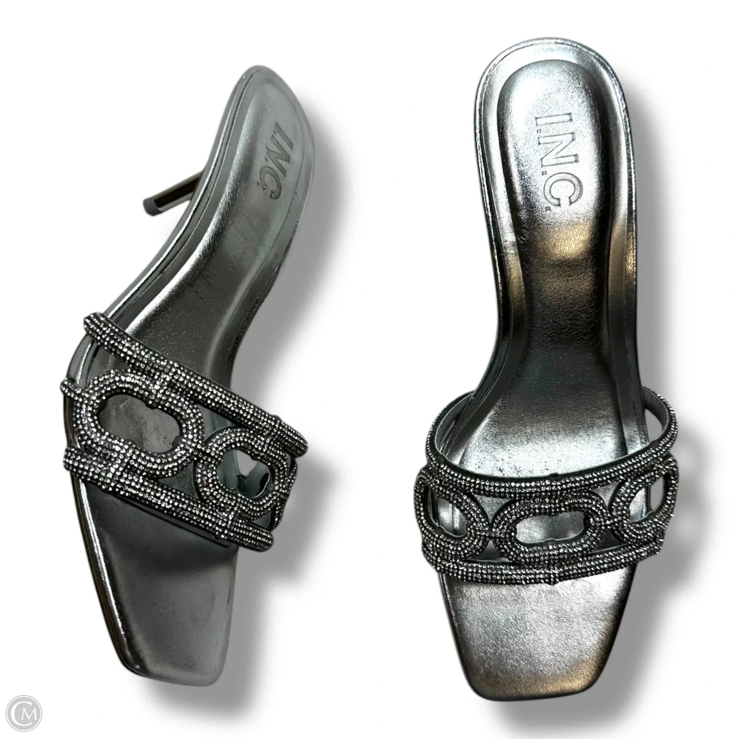 Shoes Heels Kitten By Inc In Silver, Size: 7.5