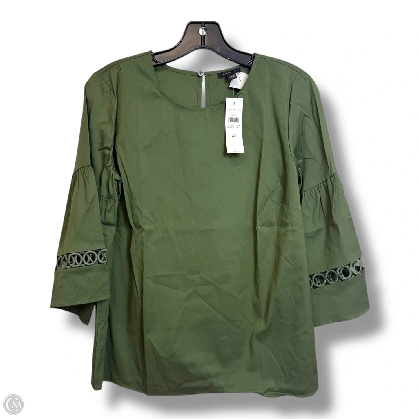Top Short Sleeve By Ann Taylor In Green, Size: Xs
