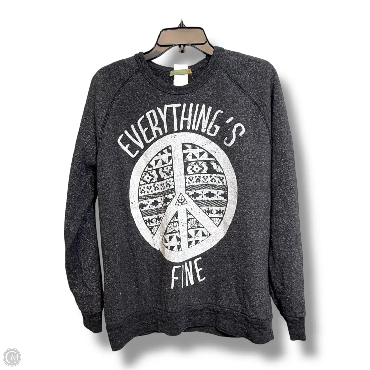 Sweatshirt Crewneck By Alternative In Grey, Size: L