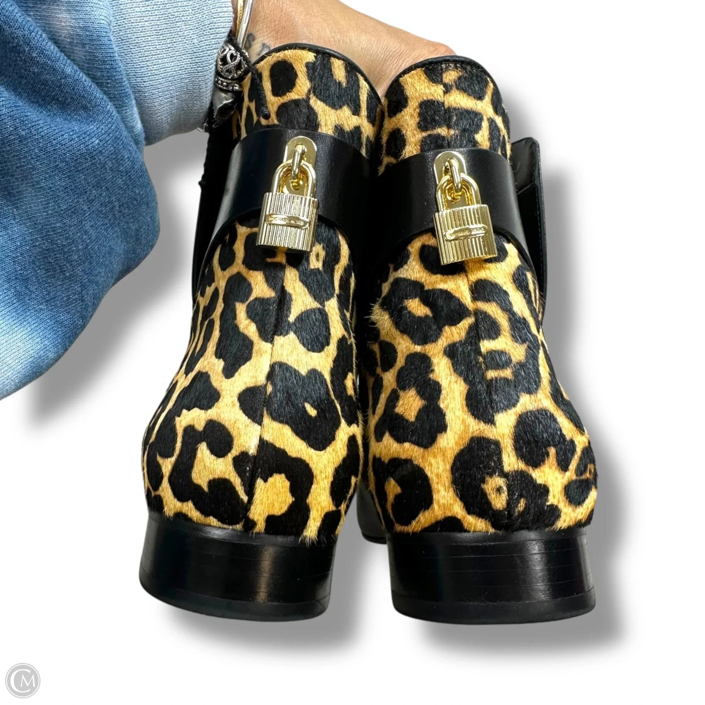 Boots Ankle Flats By Michael By Michael Kors In Animal Print, Size: 8.5