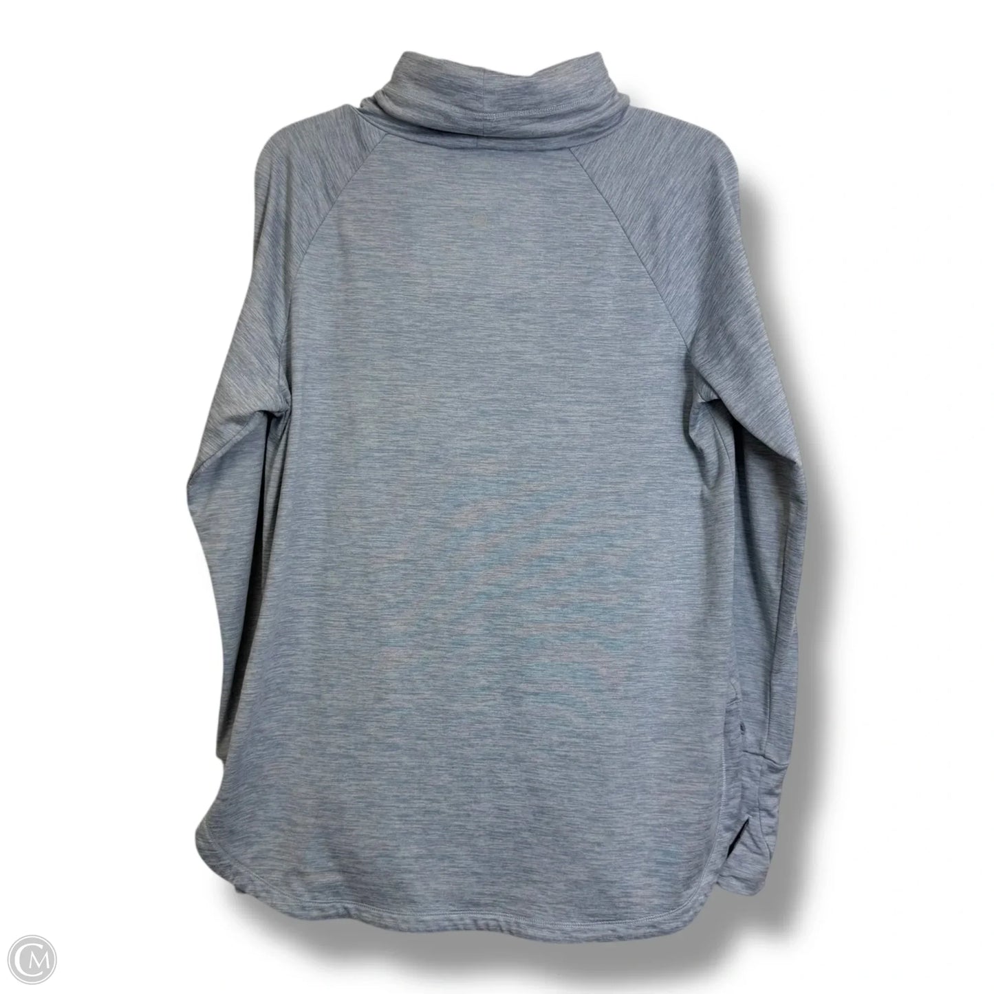 Athletic Top Long Sleeve Collar By Eddie Bauer In Blue, Size: L