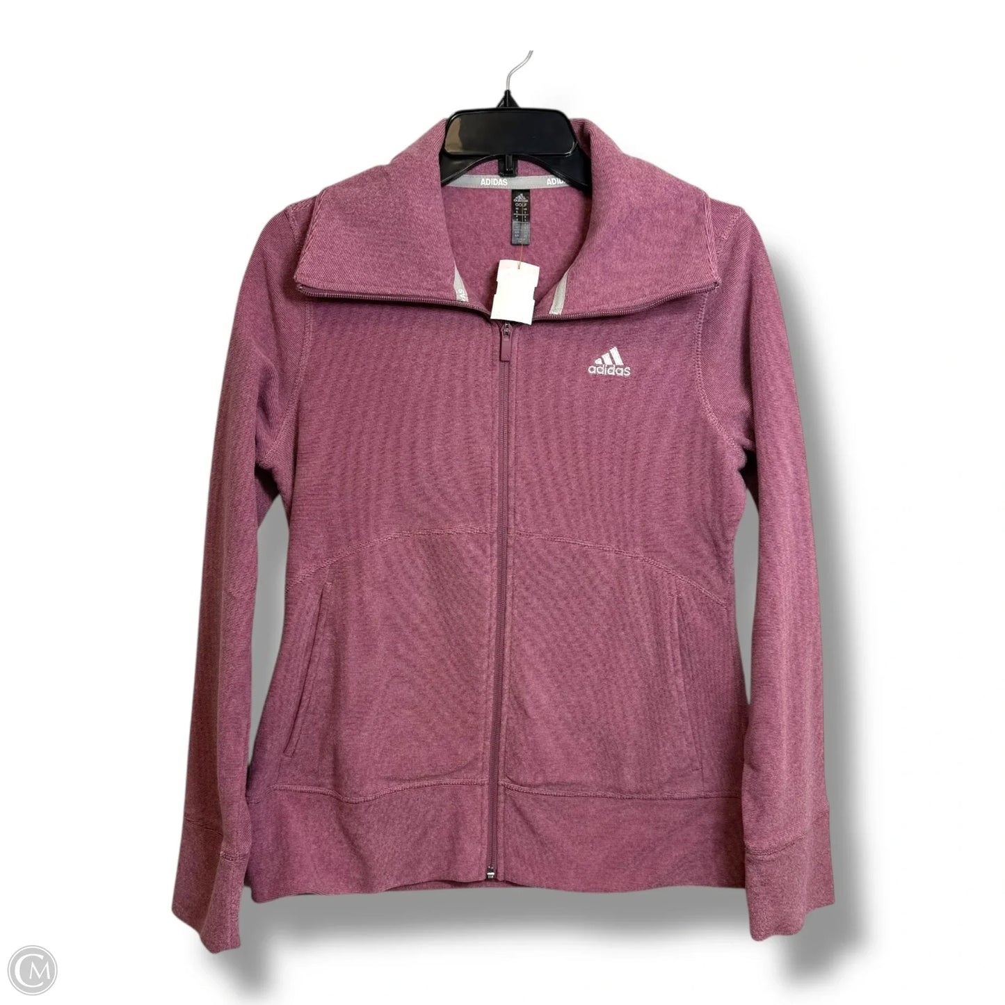 Athletic Jacket By Adidas In Pink, Size: S