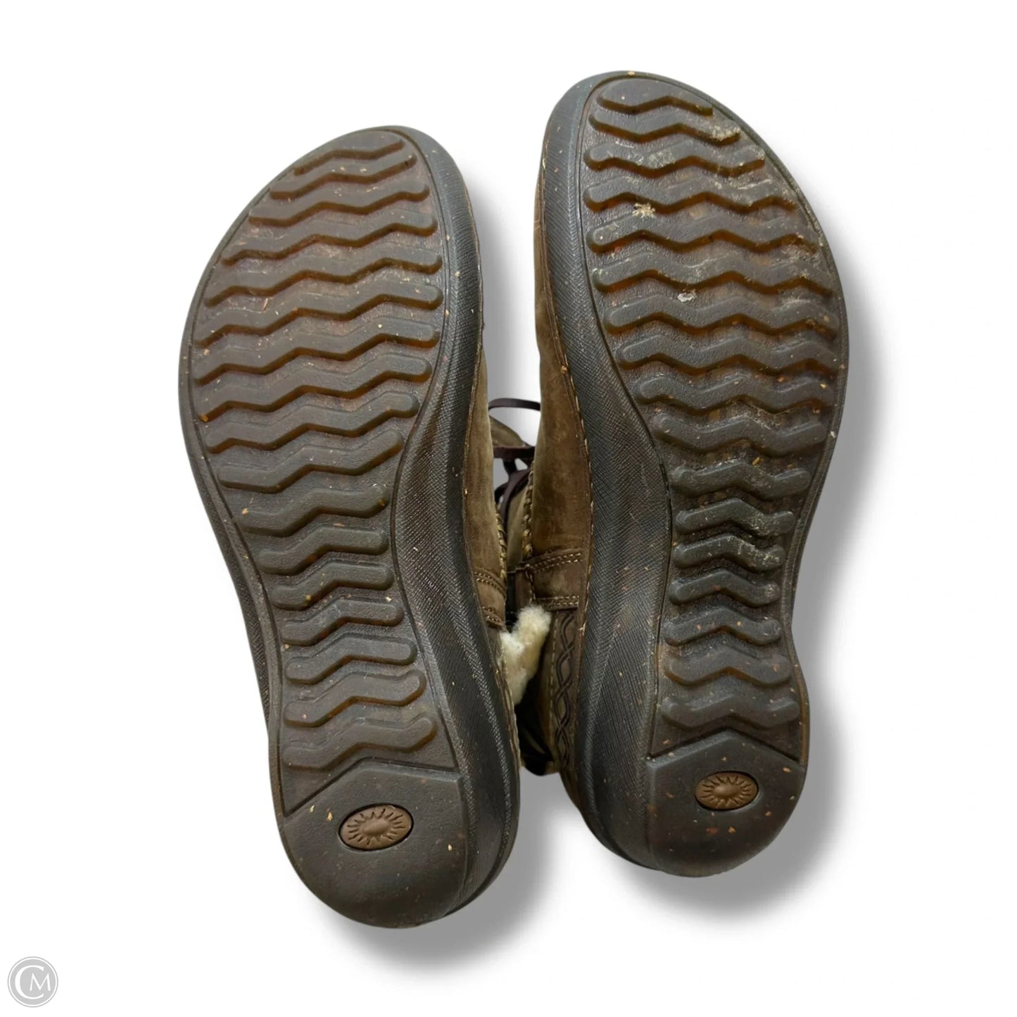 Boots Designer By Ugg In Brown, Size: 8