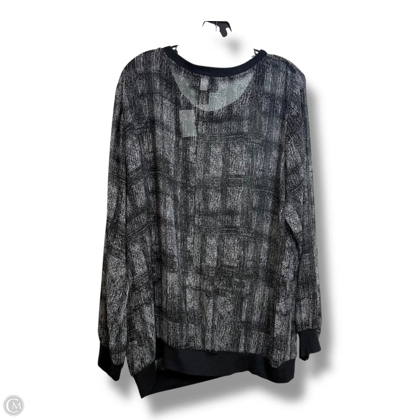 Top Long Sleeve By Lane Bryant In Black, Size: 1x