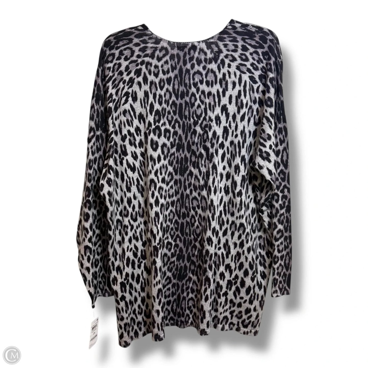 Top Long Sleeve By Inc In Animal Print, Size: 2x