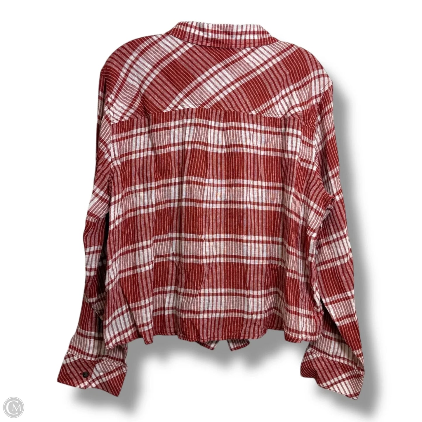 Blouse Long Sleeve By Sanctuary In Red & White, Size: Xl